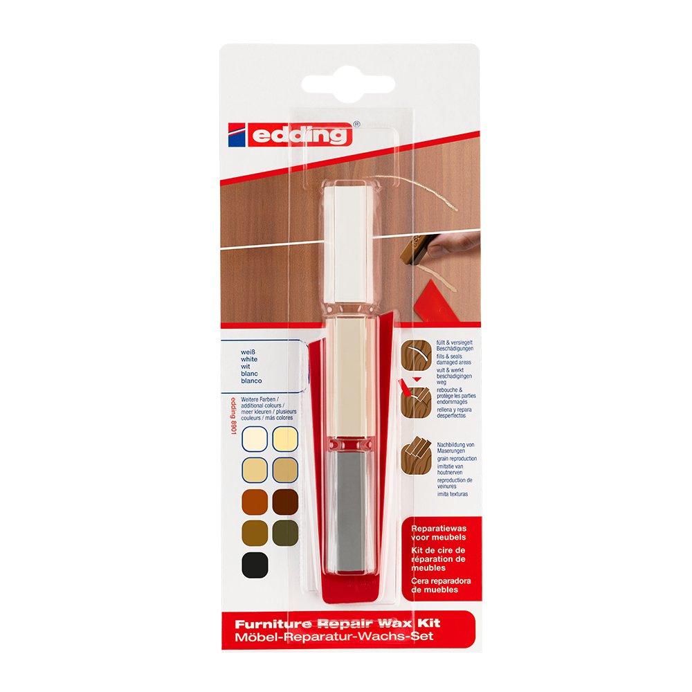Kit Edding 8901, ceara pentru reparatii mobila, alb, blister Kit Edding 8901, ceara pentru reparatii mobila, alb, blister